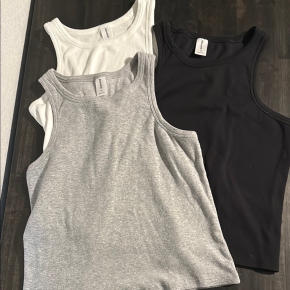 Nordstrom Abound Lot of 3 Cropped Rib Tanks Size 2XL - Picture 1 of 4